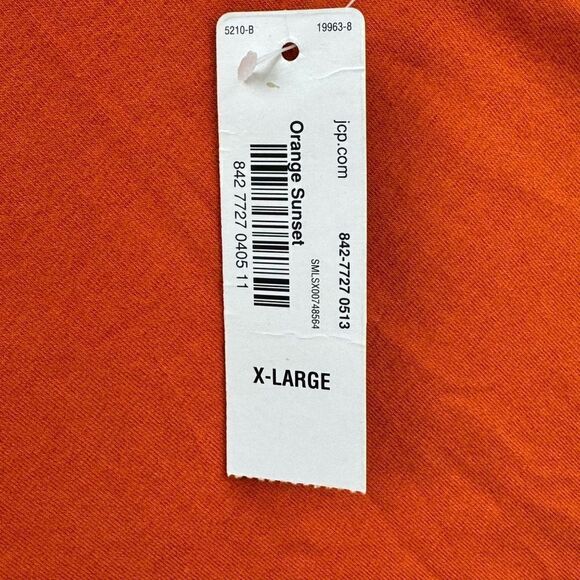 a.n.a Womens V Neck Short Sleeve T-Shirt Orange Sunset Size XL - Picture 8 of 9